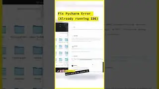 Fix Pycharm Error ⚠️ 