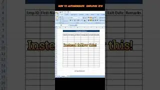 formula hacks generate auto serial number in excel #excelformula #excelhacks  #exceltricks