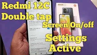 Redmi 12C Double Tap Screen On/Off Setting Active Solution !