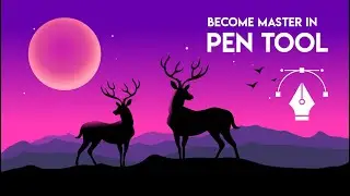 Pen tool Illustrator for Beginners Illustrator 2020 |  vector illustration | vector art