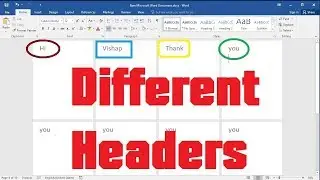 How to get Different Headers on Each Page in Word