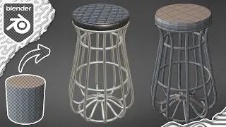 Blender 3.0 Beginner Tutorial - Create a 3D Bar Stool in 10 minutes