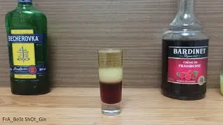 Коктейль Шот Панацея с Бехеровкой и Малиновым ликером How to make Сocktails Shot Panacea #Becherovka