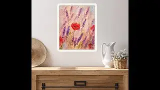 Flowers painting on canvas/ MariArtHome