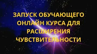 Запуск обучающего онлайн курса для расширения чувствительности.