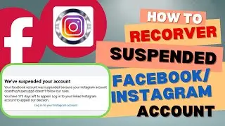 How to recover suspended Facebook/Instagram account |Your Instagram account doesn't follow our rules