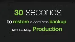 Restore WordPress from backup