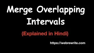 Merge Overlapping Intervals | Merge Intervals | Java | InterviewBit Solution