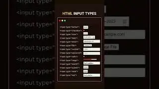 Master HTML Input Types! 