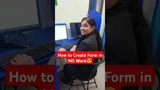 How to Create Form in MS Word 🔥😍 #tlscomputer #exceltips #msword