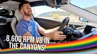 Corvette Canyon Run in the C8 Z06! Hand-Built V8 Revs to 8,600 RPM