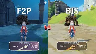 Nilou F2P Weapon vs Signature Weapon!! How much is the Difference ? Comparison | Genshin Impact |