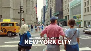 NEW YORK CITY TRAVEL - USA, WALKING TOUR 2, Bryant Park, 5th Avenue, Madison & Lexington Avenue, 4K