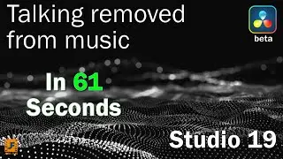 Remove voice overs from music! Music Remixer in Davinci Resolve 19 Studio