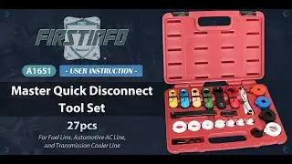 FIRSTINFO A1651 Master Quick Disconnect Tool Set for Fuel Line, AC Line, Transmission Cooler Line