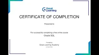 Oracle SQL online course with certificate from 