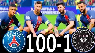 FIFA 25- MESSI RONALDO NEYMAR & MBAPPE | ALL STARS | PSG 100-0 MANCHESTER CITY 