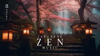 Japanese Zen Music (8 Hours) - Deep Shinto Ambient Music with Nature Sounds and Flute