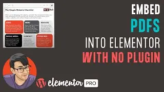 Embed a PDF into Elementor or Wordpress without using a Plugin