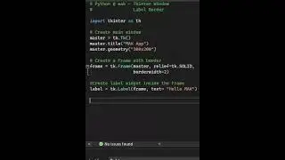 Python Tkinter Label with frame border 