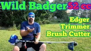 Wild Badger Power 52cc Trimmer- Brush Cutter- Edger Review