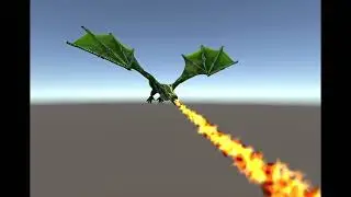 Realistic Green Wyvern 3d Model - Fire Unity