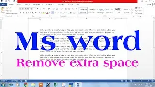 ms word | remove extra space in ms word | how to remove extra space inbetween words in ms word