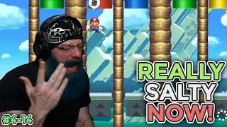 I'M REALLY SALTY NOW!!! | Super Mario Maker 2 - Expert No Skip Challenge For 1000 Clears [4-14]