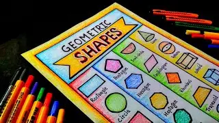 Shapes Chart | Mathematics Chart on Geometric Shapes | How to Make Maths Chart On Shapes | Chart Art