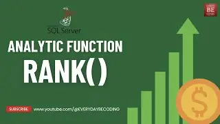 RANK() Analytic Function in SQL Server #SQLServer - #10 #RANKFunction #Analytics #DataAnalysis #SQL