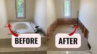 Bathroom Design and Remodel || Part 1 || Demolition and Design #remodel #tile #ad