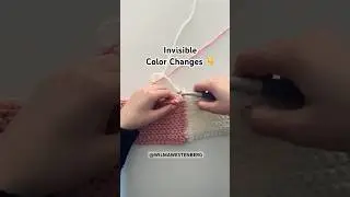 Invisible color change trick 👇 #crochet