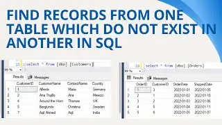 42 Find records from one table which do not exist in another in sql server