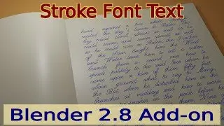 Free Blender 2.8 Stroke Font Text Add-on