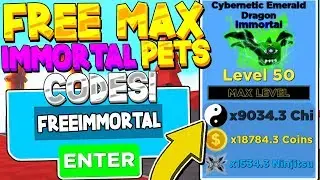 FREE MAX LEVEL IMMORTAL PET CODES IN NINJA LEGENDS! *FREE PETS* Roblox