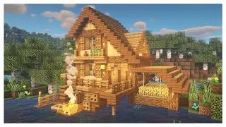 Minecraft : How to build a River/Lake House (EASY)