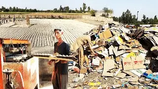 Process of making eggs trays from cardboard waste inside Factory | Surprising Method