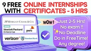 9 FREE ONLINE INTERNSHIPS WITH CERTIFICATES IN TAMIL ✅ | 2-5 HOURS ONLINE INTERNSHIPS IN TAMIL