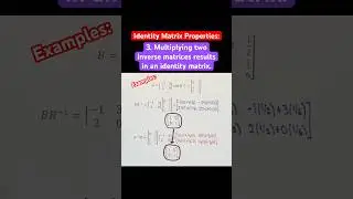 Identity Matrix Properties #Shorts #linearalgebra #math #maths #mathematics #education #learn #study