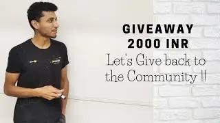 Giveaway of 2000 INR To The Community | Aditya Verma