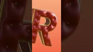 A 3D accordion letter R #c4d #accordion #3dart #looping