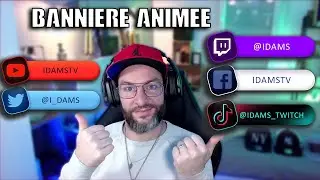 Bannière ANIMÉE réseaux sociaux pour Twitch Youtube GRATUITEMENT