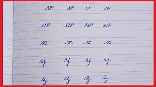 Small letter cursive writing/part-6/v w x y z/cursive writing small letters for beginners