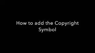 Photoshop Basics: How To Add Copyright Symbol