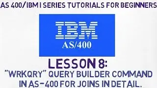 As400 for Beginners | #8 |  WRKQRY query builder command in AS-400 in Detail with Example.