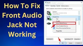 How To Fix Front Audio Jack Not Working Windows 10 || 100% Problem Solved  [5 WAYS 2023]