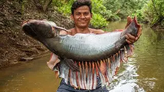 Cooking Yummy Big Fish Eating Delicious In the Forest