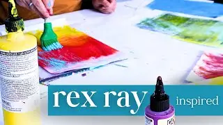 I'm Back! Painting Rex Ray Inspired Papers