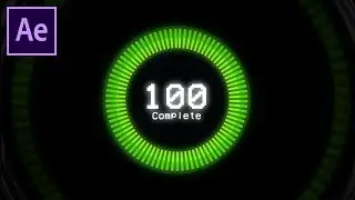 How to create an Animated Loading Circle with Number Counter in Adobe After Effects CC (Tutorial)