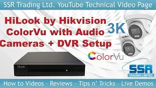 Hikvision HiLook 3K 5MP ColorVu Audio Camera & DVR Full Setup Configuration DVR-208U-K1 THC-T159-MS